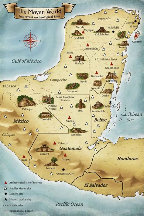 Map Of Mayan Sites