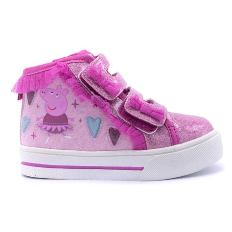 Buy Peppa Pig Pink Ribbon Ballerina Glitter Toe Hi Top Sneaker at Amazon.in