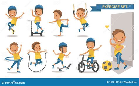 Different Types of Exercise Cartoon 的图像结果