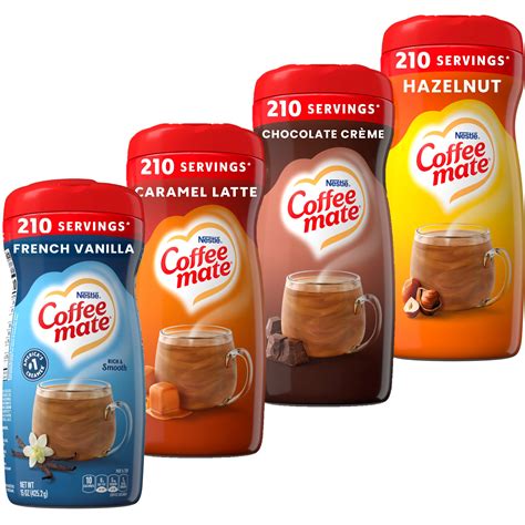 Nestle Coffee Mate, Variety Pack, Powdered Coffee Creamers, 15 oz Each ...