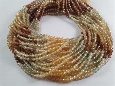 Order Multi Zircon Faceted Round Beads At Wholesale Price -- Jindal Gems