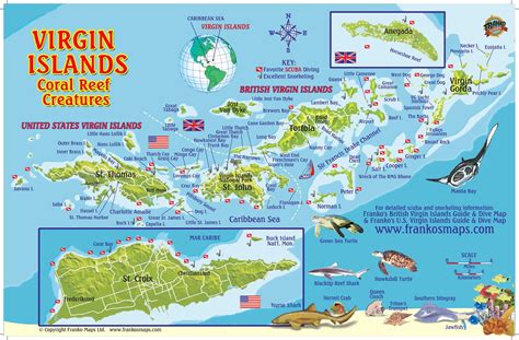 Physical Map Of United States Virgin Islands Virgin Islands