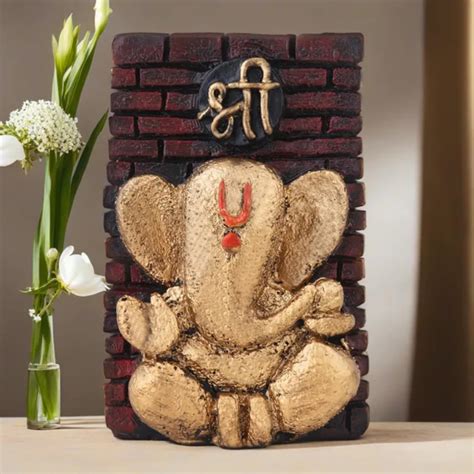 Buy SPLICE Polystone Home Decor Resin Ganesha Ji | Ganesh Murti Idol ...