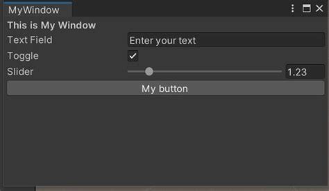 Building an Editor Window Unity 的图像结果