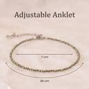 MARMORIS ECOM Natural 2mm Raw Pyrite Healing Anklet, Stone of Money ...