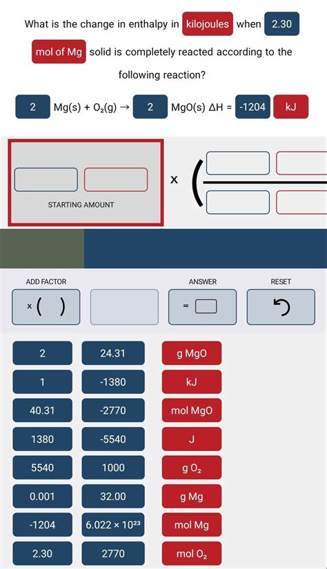 Solved What is the change in enthalpy in kilojoules when | Chegg.com