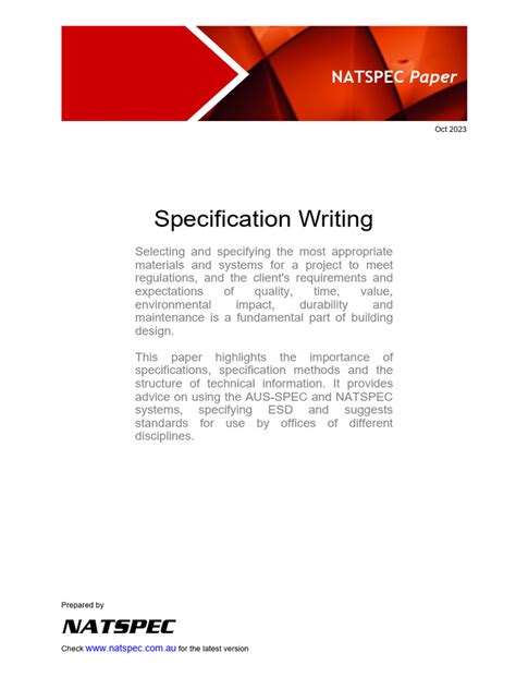 Image result for Specification Writing