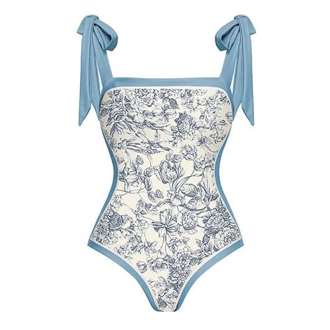 Reversible One Piece Blue Tie Up Swimsuit With Wrap Around Tie Up Shor ...