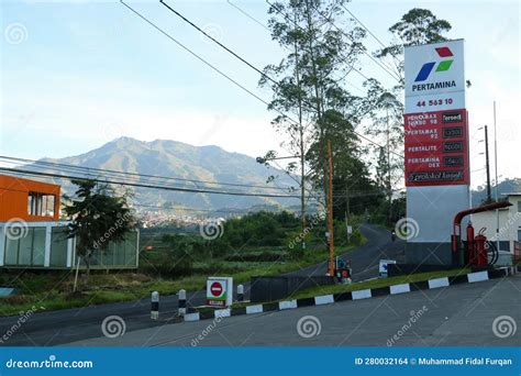 Sign of Pertamina. Fuel Price Boards at Pertamina Gas Stations ...
