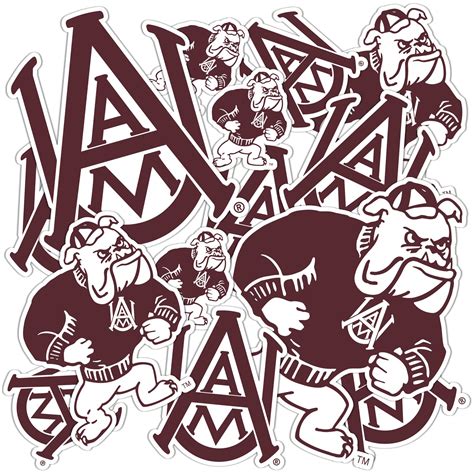 Aamu Logo Alabama A&M Bulldogs Team Logo Thin Blue Line USA Flag Vinyl