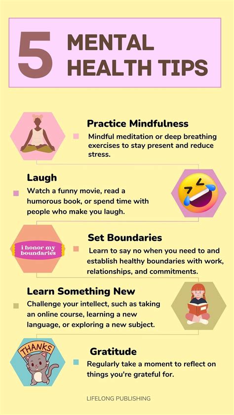 5 Mental Health Tips | Health tips, Mental health support, Good mental health