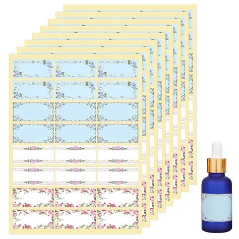 Wisdompro Flower Stickers Labels for Essential Oil Bottle, Food Jars ...