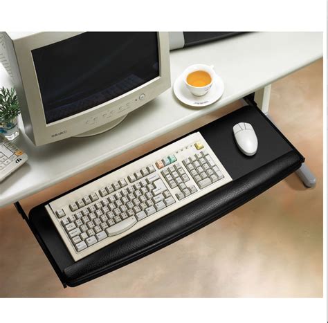 Premium Extra Wide 28” Pull-out Keyboard tray with Wrist Rest (R46 ...