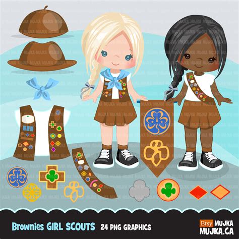 Girl Scout Clip Art Templates Frame Clipart Scout Vector Images (53)