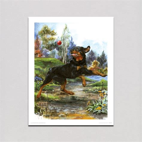 Carl Catching Ball - Good Dog, Carl Art Print - Laughing Elephant
