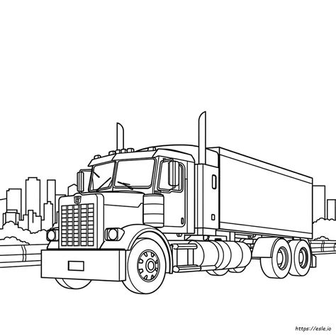 Optimus Prime Truck Colouring Pages