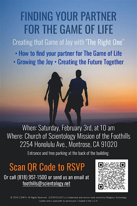 Finding Your Partner, Church of Scientology Mission of the Foothills ...