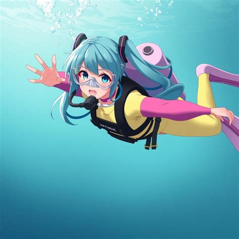 Scuba Hatsune Miku (Sabrina Down Under) by TheJBEagleFan1998 on DeviantArt