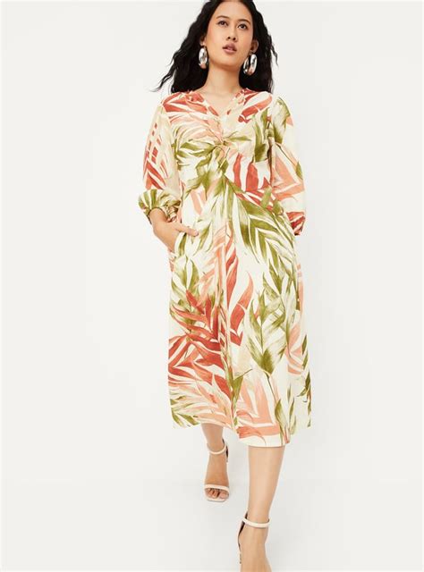 Buy Women Tropical Print Knotted Midi Dress Online at just Rs. 999.0 ...