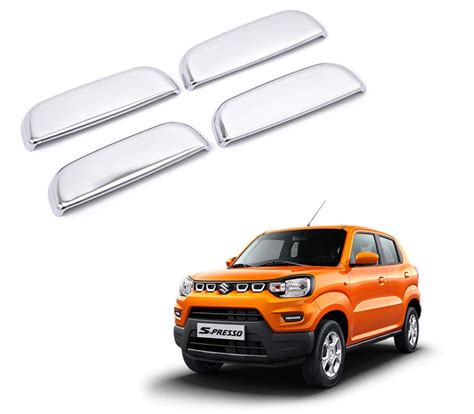 ZUPIN Car Door Handle Chrome Catch Cover for Maruti S-Presso set of 4 ...