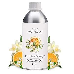 Sage Apothecary Jasmine Orange Diffuser Oil For Relax Calm Mood ...