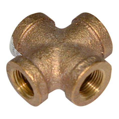 Cross | Threaded Fitting | 125# | Bronze - Welding supplies tools