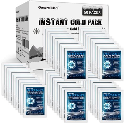 Amazon.com: General Medi Instant Ice Cold Pack (4”x 5.5”) – 50 Packs ...