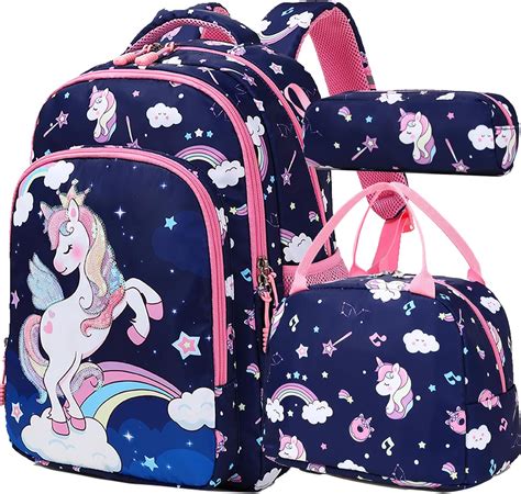 Amazon.com | Jumpopack Unicorn Backpack Girls Backpack with Lunch Box ...