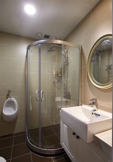 136平三居简欧美式混搭之淋浴房设计效果图_装修图片-保障网装修效果图