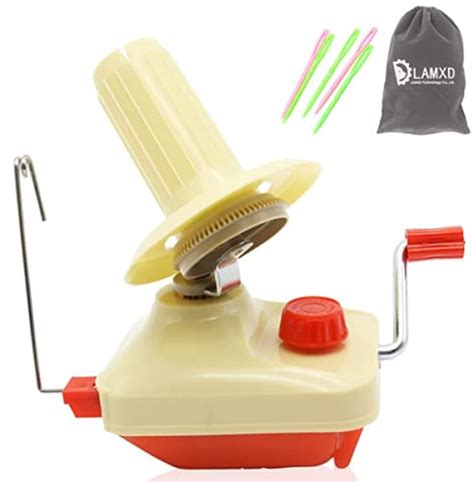 LAMXD Needlecraft Yarn Ball Winder Hand Operated,Red,Portable Package ...