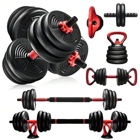 Adjustable 6-In-1 Dumbbell, Barbell, And Kettlebell Set - 45LB Free ...