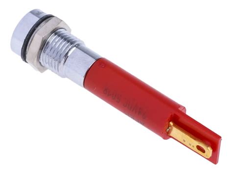 RS PRO | RS PRO Red Panel Mount Indicator, 24V dc, 8mm Mounting Hole ...