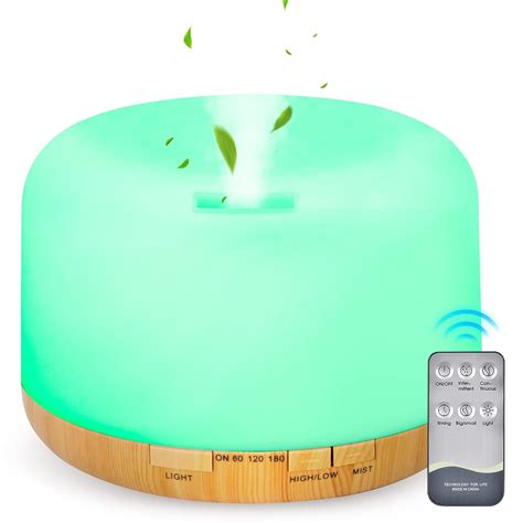 Essential Oil Air Mist Diffuser - 500ML Quiet Aroma Essential Oil ...