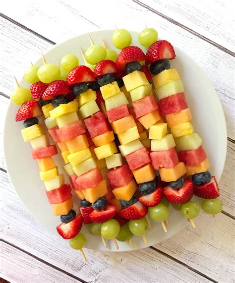 Party Fruit Skewers For Kabobs