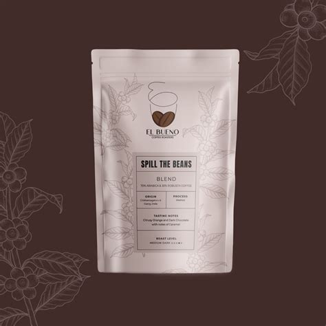 Spill The Beans Coffee Blend | Citrus Caramel Dark Chocolate | El Bueno ...