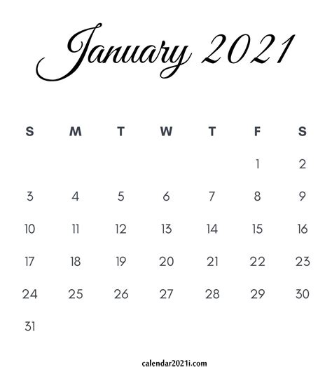 January 2021 Calendar Wallpapers - Wallpaper Cave