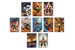 10 Pcs of Demon Slay Anime Wall Art Collection, Anime Poster Set ...