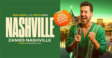 Max Amini Live in Nashville *2nd Show Added!, Zanies Comedy Night Club ...