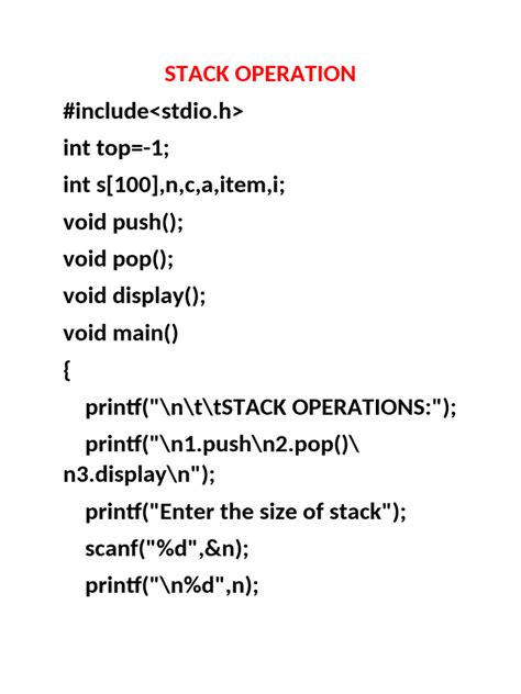 Image result for Basic Stack Operation