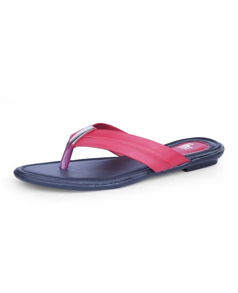 ladies flat cherry color chappals 17021 – Sreeleathers Online Kolkata