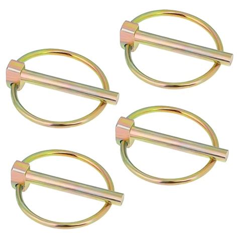 4pcs Heavy Duty Lynch Pin with Ring, Trailer Coupler Pin, 1/4 Inch Pin ...