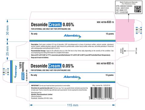 Desonide Cream, 0.05%For Dermatologic Use OnlyNot For Ophthalmic UseRx Only