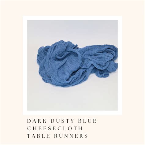 Dark Dusty Blue Cheesecloth Table Runners – Perfect Day Decorating