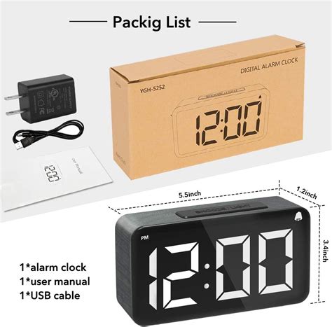 Ncknciz Modern Digital Alarm Clock with Digit Display, India | Ubuy