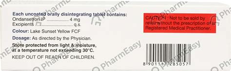 Buy Emeset 4 MG Tablet (10) Online at Flat 15% OFF | PharmEasy