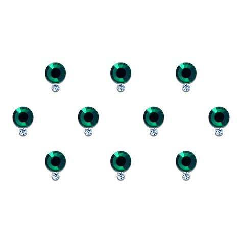 Comet Busters® Green Crystal Diamond Bindi (5mm) – Handcrafted ...