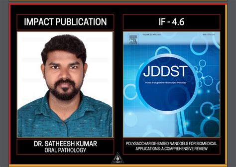 High Impact Publication — ORAL PATHOLOGY-SAVEETHA