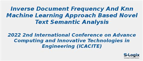 Inverse Document Frequency and KNN Machine Learning Approach | S-Logix