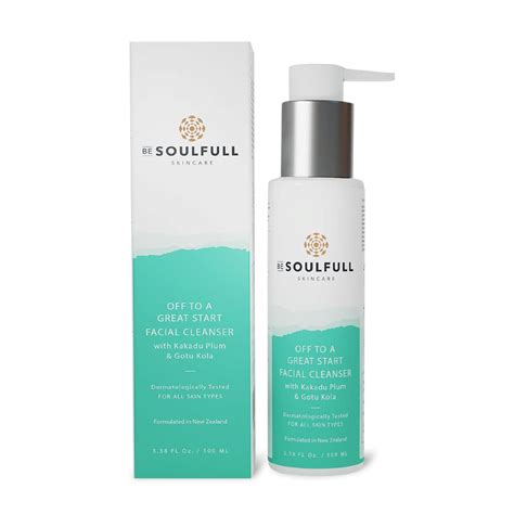 BE SOULFULL Facial Cleanser with Kakadu Plum & Gotu Kola Cleansing Gel ...
