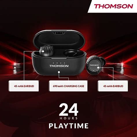 Thomson Btw10 Bluetooth Truly Wireless in Ear Earbuds with Mic (5.0) w ...